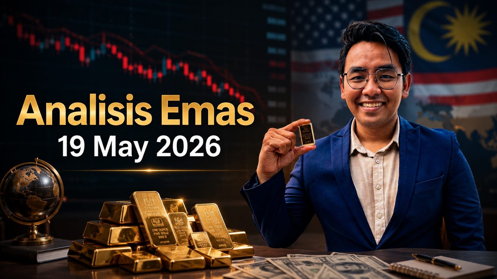 Sifu Gold - Portal Emas Untuk Pelabur Bijak 17 Analisis Emas Hari Ini oleh SifuGold 19 Mei 2026 — Data AS Kuat, USD Lebih Kukuh Dan Yield Naik Tekan Harga Emas