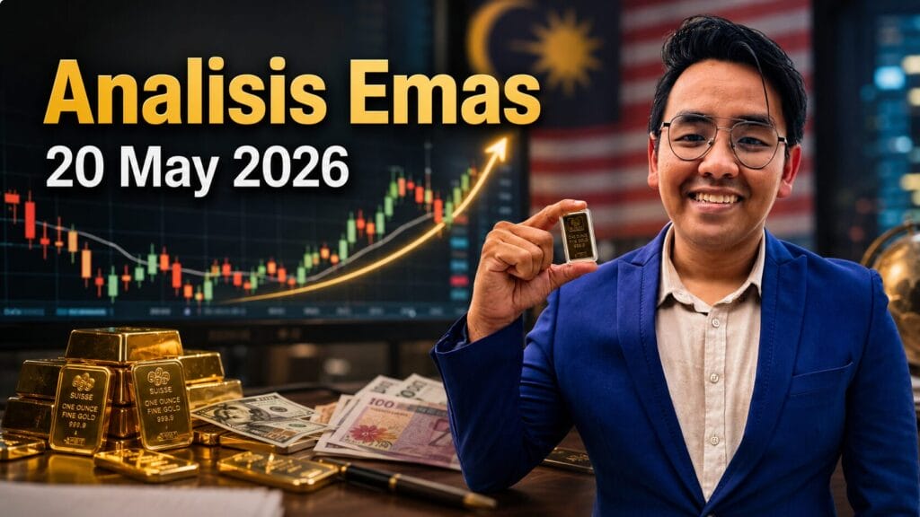 Analisis Emas Hari Ini oleh Sifu Gold: 20 Mei 2026 — Emas Lemah Kejap, Kemudian Bangkit Bila Yield Mula Reda 21 Analisis Emas Hari Ini oleh SifuGold 20 Mei 2026 — Emas Lemah Kejap Kemudian Bangkit Bila Yield Mula Reda