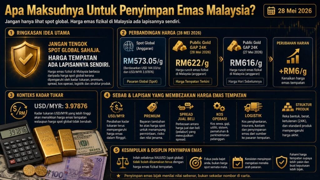 Analisis Emas Hari Ini oleh Sifu Gold: 28 Mei 2026 — Emas Pulih Selepas Jatuh, Data AS Dan Risiko Geopolitik Jadi Tumpuan 3 Apa Maksudnya Untuk Penyimpan Emas Malaysia 28 May 2026