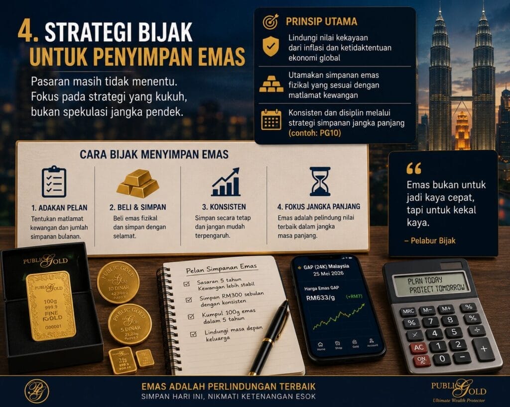 Analisis Emas Hari Ini oleh Sifu Gold: 25 Mei 2026 — Harapan Damai Timur Tengah Turunkan Minyak Dan Dollar, Emas Melantun Naik 4 Apa Tindakan Praktikal Yang Lebih Sesuai 25 May 2026 2