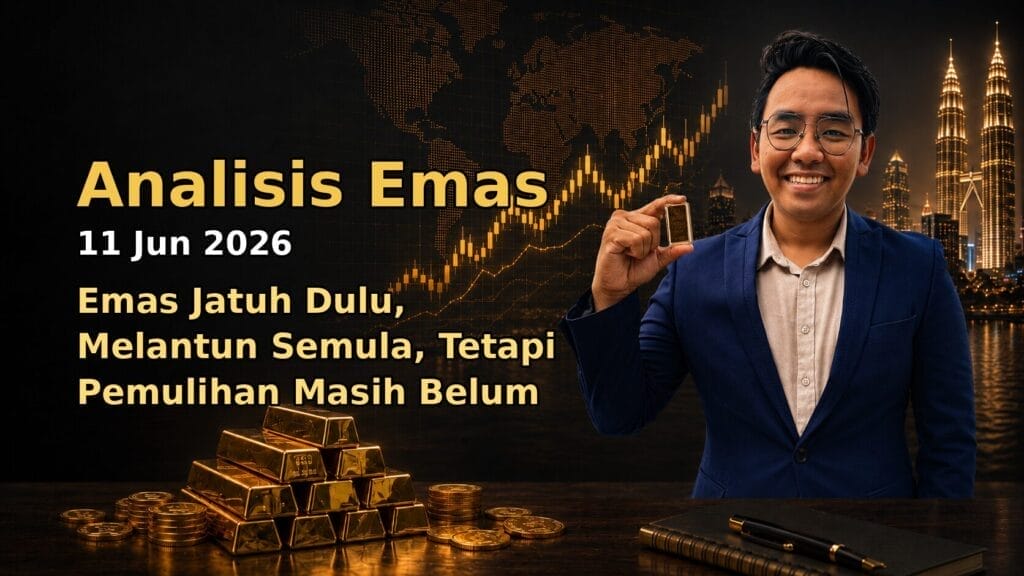 Analisis Emas Hari Ini oleh Sifu Gold: 11 Jun 2026 — Emas Jatuh Dulu, Bangkit Semula, Tapi Masih Belum Cukup Kuat 2 Featured image Analisis Emas Hari Ini oleh Sifu Gold untuk market 11 Jun 2026.