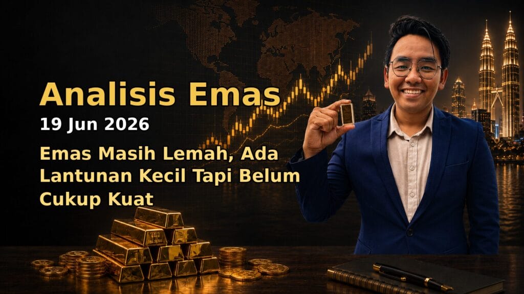 Analisis Emas Hari Ini oleh Sifu Gold: 19 Jun 2026 — Emas Masih Lemah, Ada Lantunan Kecil Tapi Belum Cukup Kuat 8 Featured image Analisis Emas Hari Ini oleh Sifu Gold untuk market 19 Jun 2026.