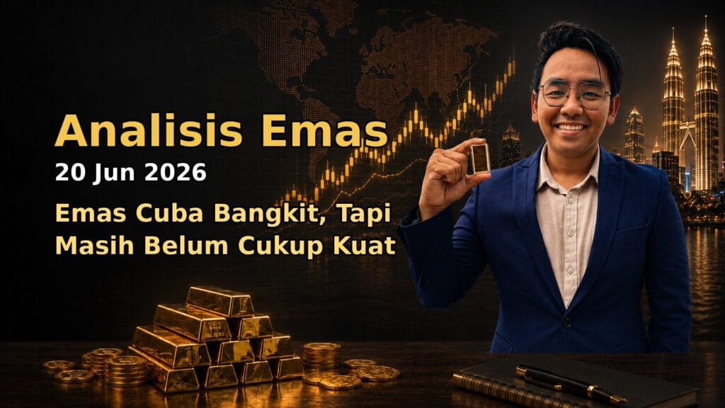 Analisis Emas Hari Ini oleh Sifu Gold: 20 Jun 2026 — Emas Cuba Bangkit, Tapi Masih Belum Cukup Kuat 7 Featured image Analisis Emas Hari Ini oleh Sifu Gold untuk market 20 Jun 2026.