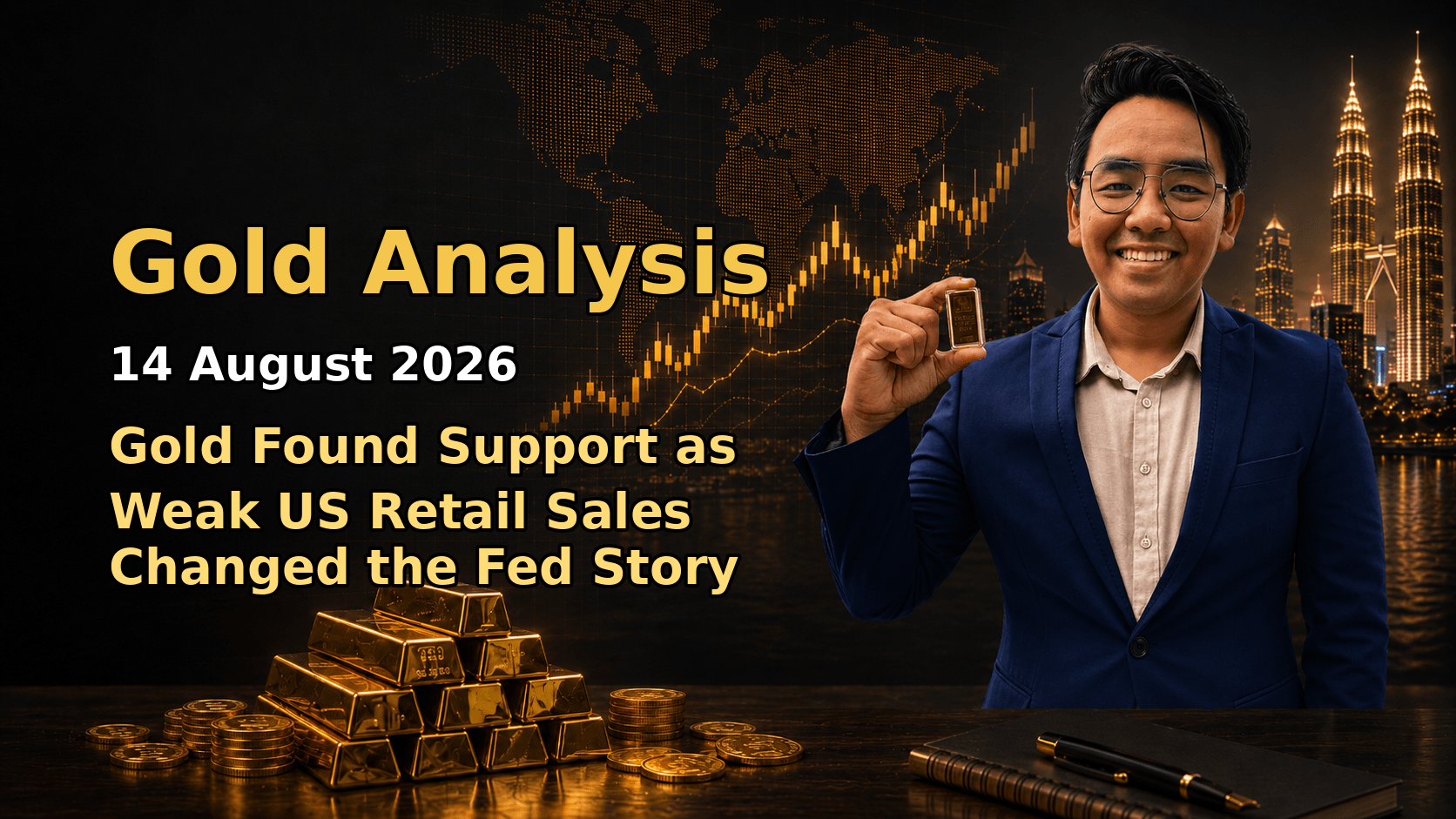 Featured image Gold Analysis Today by Sifu Gold for the 14 August 2026 market date.