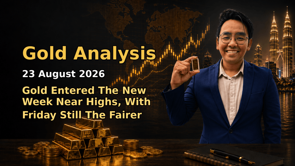 Featured image Gold Analysis Today by Sifu Gold for the 23 August 2026 market date.
