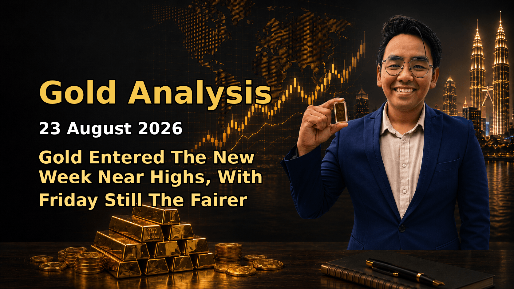 Featured image Gold Analysis Today by Sifu Gold for the 23 August 2026 market date.